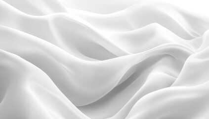 Naklejka premium White fabric drapes in studio shot; background is blank. Use for fashion or textile design