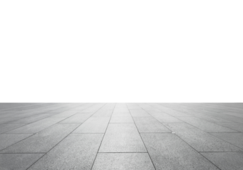 concrete floor, expansive, geometric pattern, minimalist, perspective view, vanishing point, gray tones, urban landscape, empty space, clean lines, modern architecture, wide-angle shot, symmetry