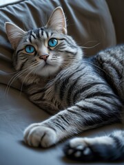 a cat sitting in peace