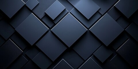 Obraz premium A dark abstract background composed of tilted squares or blocks