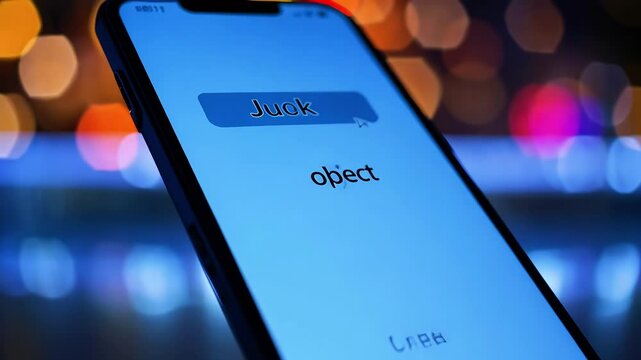Close-up of a smartphone displaying a message from a contact named Jack against a blurred background