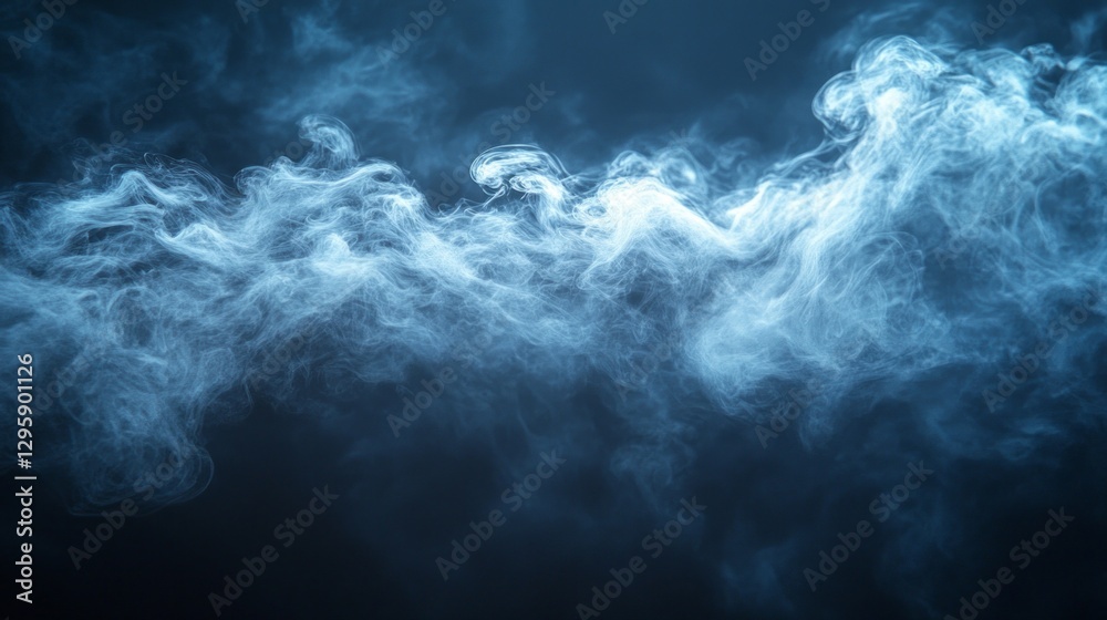 Poster A mesmerizing display of swirling smoke fills the air, its ethereal forms weaving in and out of the shadows. The soft glow highlights the gentle movement, evoking a sense of calm and intrigue