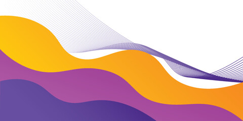 3D white abstract background overlapping layers on bright space with flowing colorful wave decoration. Modern graphic design element cutout style concept