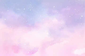 Fototapeta premium Dreamy pastel starry sky png overlay effect, transparent background