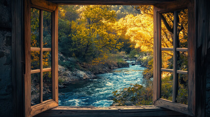 Beautiful river Scenic river view scenery nature landscape green tree view window scenic decor house design interior ideas wallpaper backdrop background