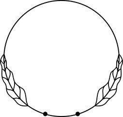 Leaf Circle Frame Element Set