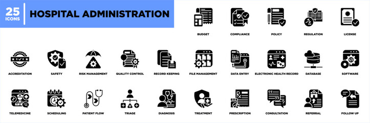 Hospital Administration Iconset Glyph