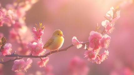 春を告げるメジロと梅の優雅な共演