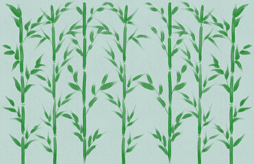 green bamboo  background illustration on green