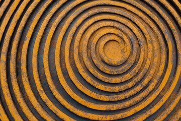 Fototapeta premium Rusty spiral metal texture, urban background
