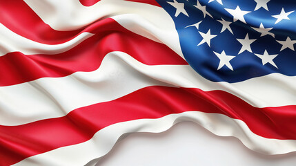 Obraz premium Waving American Flag United States Graphic Image Close-up Dynamic Patriotism and National Identity