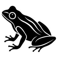 Minimalist Frog Silhouette Icon Perfect for Logos & Designs.