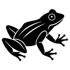 Frog Silhouette Vector Icon High-Quality Design on White Background