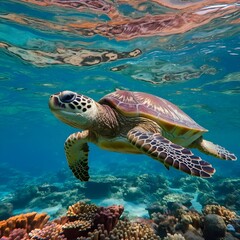 Fototapeta premium green sea turtle