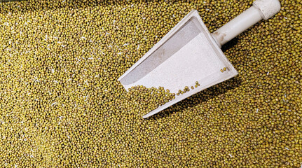 Mung beans for sale in a supermarket