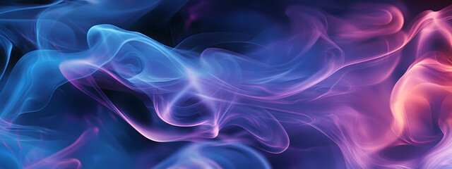 Fototapeta premium A digital art piece featuring abstract shapes in purple and blue 