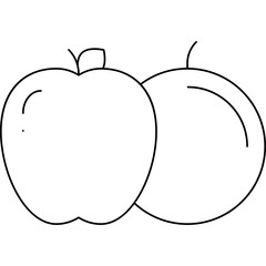 Fruits single vector icon illustration