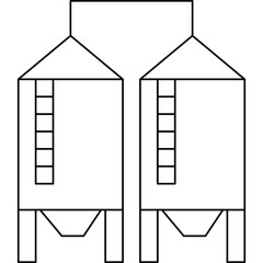 Silo single vector icon illustration