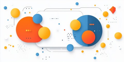 Modern abstract design featuring geometric shapes and vibrant colors