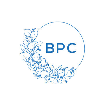 BPC letter logo design with white background in illustrator, vector logo modern alphabet font overlap style. calligraphy designs for logo, Poster, Invitation, etc.