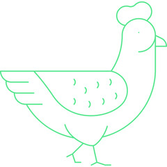 Chicken single vector icon illustration