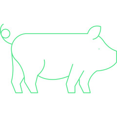 Farm Animal single vector icon illustration