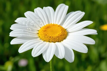 Obraz premium Delicate petal arrangement showcases vibrant yellow center again