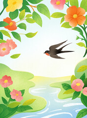 seamless pattern with birds