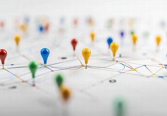 colorful pins on the table