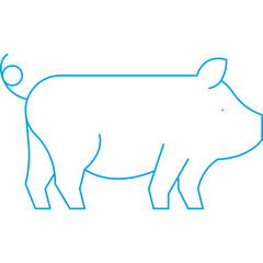 Farm Animal single vector icon illustration