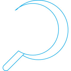 Sickle single vector icon illustration