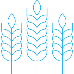 Wheat single vector icon illustration