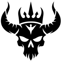 Devil logo silhouette