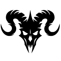 Devil logo silhouette