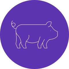 Farm Animal single vector icon illustration