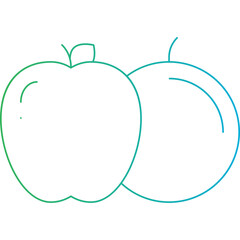 Fruits single vector icon illustration