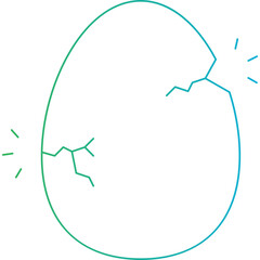 Hatched Egg single vector icon illustration