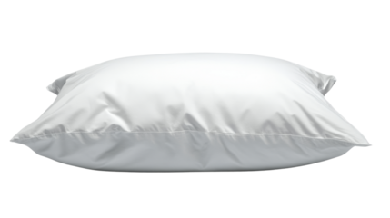 Soft white pillow isolated on transparent background for comfortable sleep