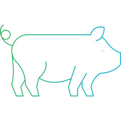 Farm Animal single vector icon illustration