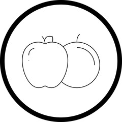 Fruits single vector icon illustration