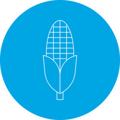 Corn single vector icon illustration
