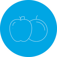Fruits single vector icon illustration