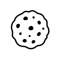 Cookie Delight: A charming close-up of a delicious cookie featuring a playful outline. It is the perfect dessert, evoking feelings of comfort and joy.