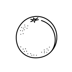 Orange Contour: A minimalist line drawing of a vibrant orange fruit, perfect for adding a touch of natural charm to your designs.