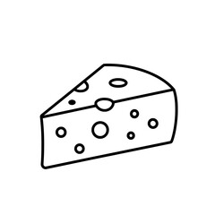 Cheese: A simple, yet delicious wedge of cheese, perfect for culinary, and design projects.