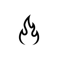 Fiery Icon: A sleek, minimalist design captures the essence of flames, symbolizing energy and passion. The stark contrast of the black lines on this image. 