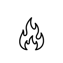 Burning Intensity: A minimalist illustration capturing the raw energy of a flame, symbolizing heat and passion.