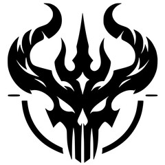 Devil logo silhouette