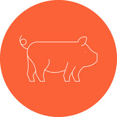 Farm Animal single vector icon illustration