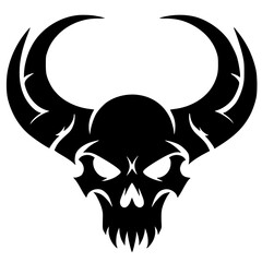 Devil logo silhouette